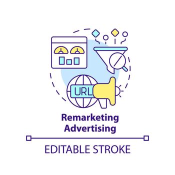 Remarketing advertising concept icon