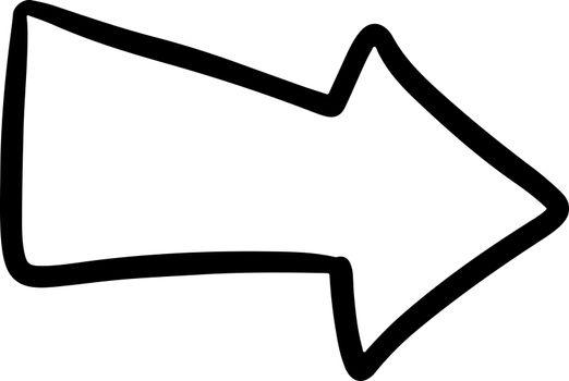 Sketch arrow simple vector illustration