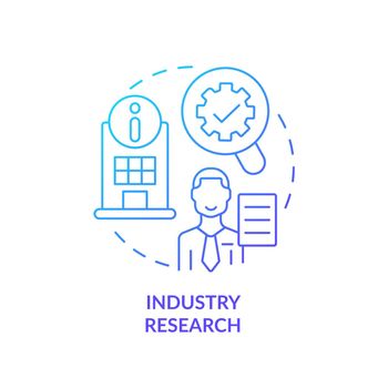 Industry research blue gradient concept icon