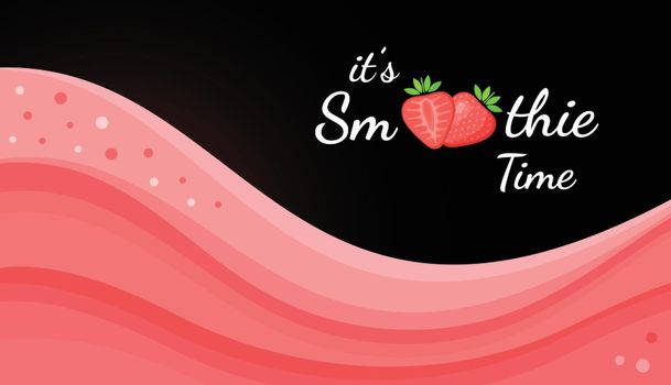 Red smoothie logo strawberry fruit shake cocktail