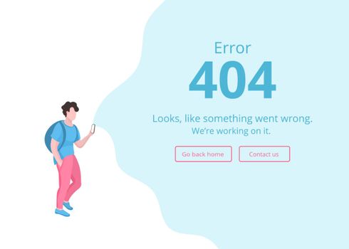Error 404 page concept website vector illustration