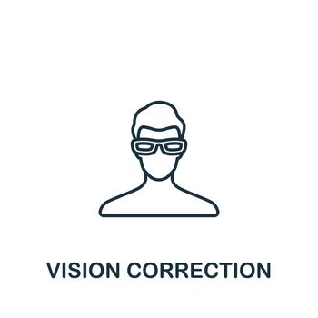Vision Correction icon. Line simple icon for templates, web design and infographics