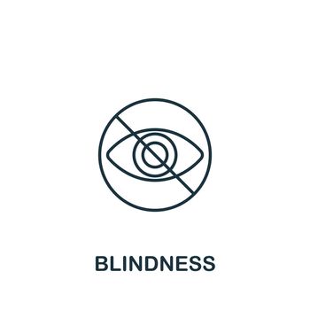 Blindness icon. Line simple icon for templates, web design and infographics