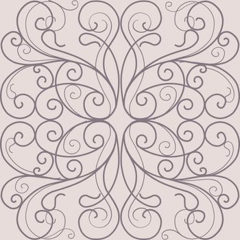 Baroque geometric ornament. Expensive seamless pattern for wallpaper on the wall and textiles. Thin elegant lines.dusted pink background.