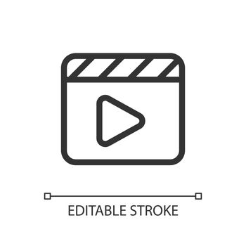 Video editing pixel perfect linear ui icon