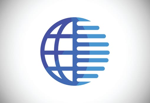Earth logo design template. Globe icon sign symbol