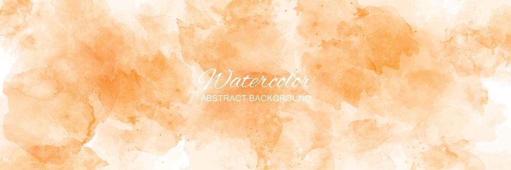 Abstract colorful watercolor horizontal texture rectangle background designed with earth tone watercolor stains. vector illustration