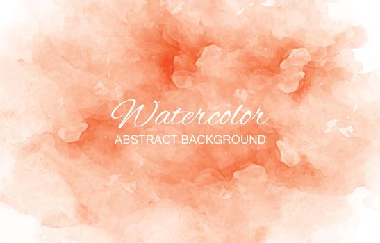 Abstract orange watercolor horizontal texture rectangle background. Watercolor style texture. Delicate card. Elegant decoration. vector illustration