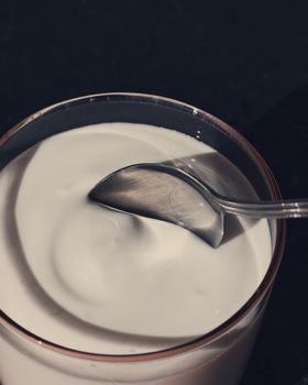 fresh creamy white yogurt