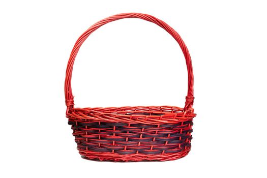 weave basket with clipping path on white background