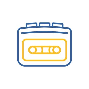 Cassette player vector flat icon