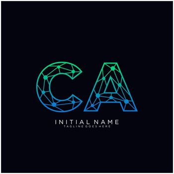 CA Letter logo icon design template elements