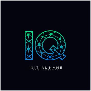 IQ Letter logo icon design template elements