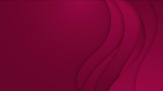 Abstract banner template red wave shapes layered background