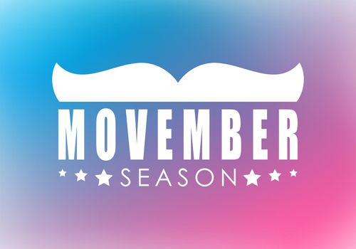 Movember season bright banner. Vector illustration.