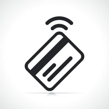 contactless credit  card icon isolated