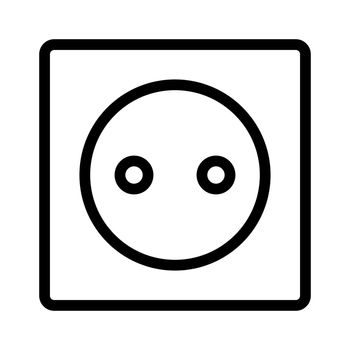 Simple outlet socket icon. Vector.