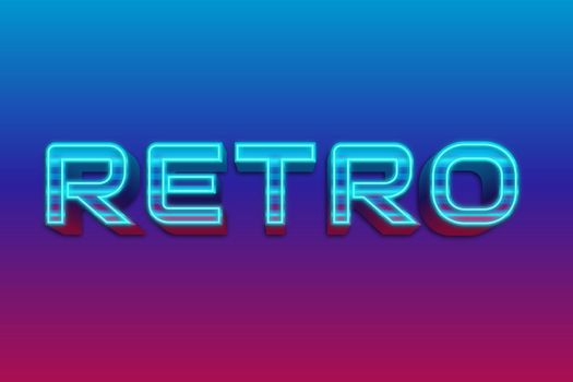 text effects Retro