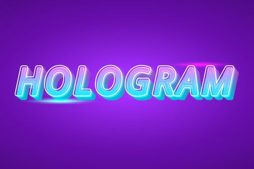 text effects Hologram