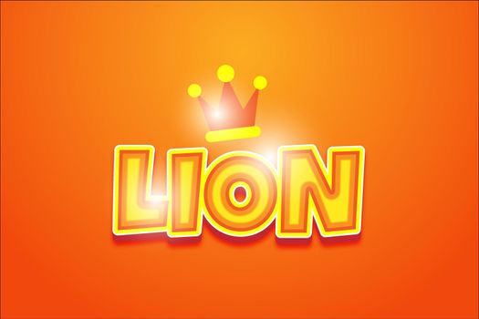 Lion text effect