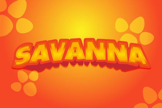 savanna text effect