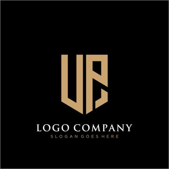 UP Letter logo icon design template elements
