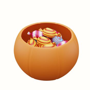 trick or treat candy with halloween concept