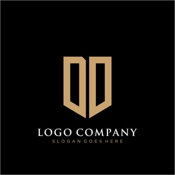 DO Letter logo icon design template elements