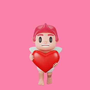 cupid character valentine's day concept