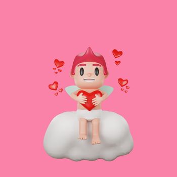 cupid character valentine's day concept