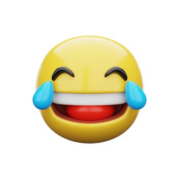 3d emoji face with tears of joy