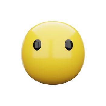3d emoji Face Without Mouth