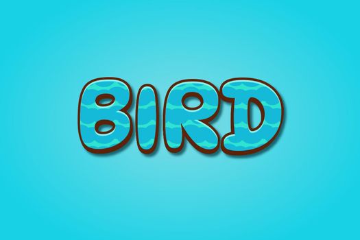 text effects Bird