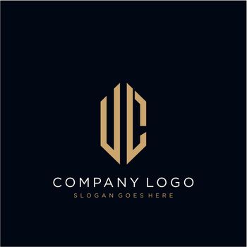 UL Letter logo icon design template elements