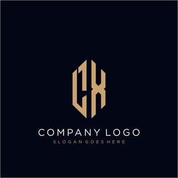 LX Letter logo icon design template elements