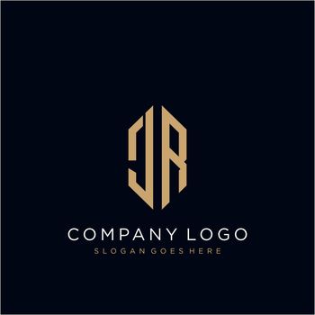 JR Letter logo icon design template elements