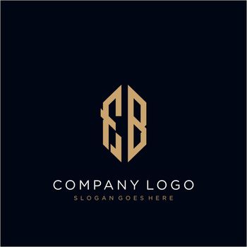 FB Letter logo icon design template elements