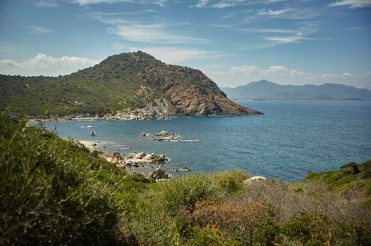 Natural bay of southern Sardinia