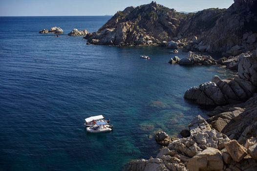 Natural bay of the coastline of southern Sardinia