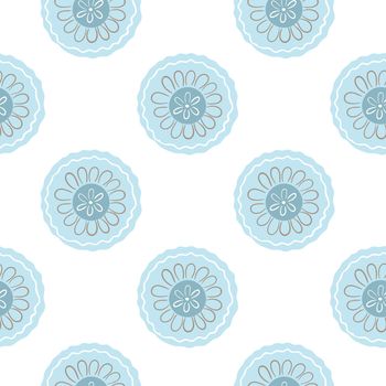 Painted porcelain plates seamless pattern