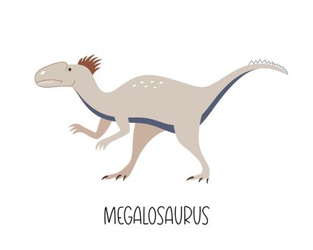 Wild brown dinosaur Megalosaurus predator.