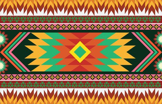 Geometric ethnic pattern design for background or wallpaper.