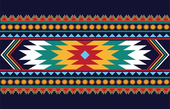 Ethnic, aztec seamless pattern. Indian geometric ornament. Tribal art background.