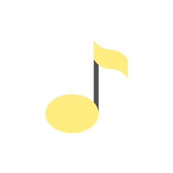Musical note flat color ui icon