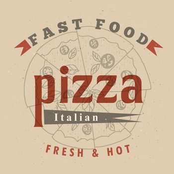 Pizza label design