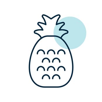 Pineapple tropical fruit vector icon