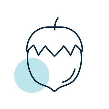 Hazelnut isolated design vector icon. Fruit sign