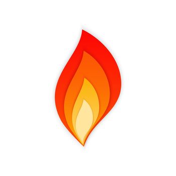Hot blaze bonfire with red and orange fire flame