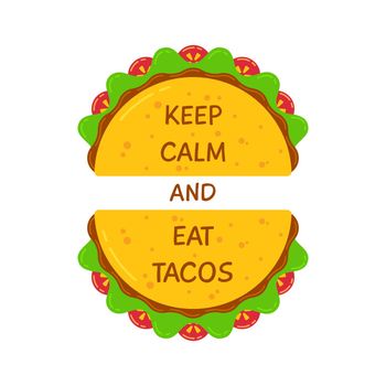 Delicious tacos motivational phrase poster design
