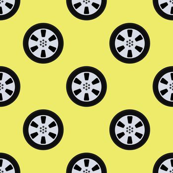 Wheel tyre icon for your design seamless.